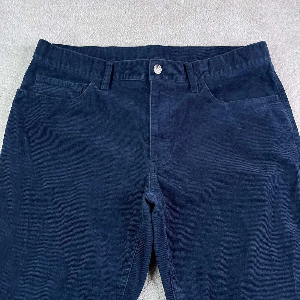 Brooks Brothers Pants Mens 36 (Fits 36x28) Blue Corduroy‎ Slim Fit Stretch Cords